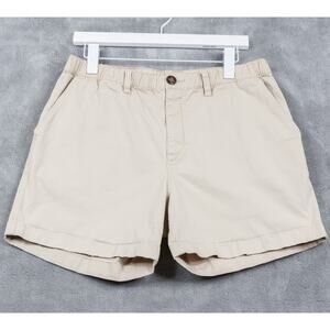 CHUBBIES Chino 5.5” Shorts Regular Fit Cotton Stretch Waist Preppy Beige Mens L